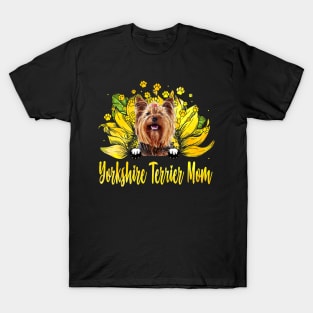 Yorkshire Terrier Mom Sunflower T-Shirt